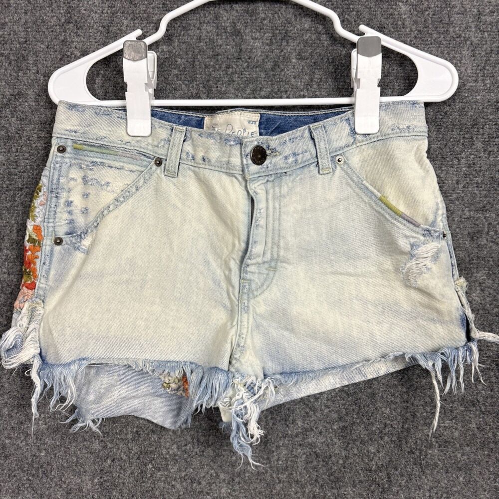 Free People Elsa Cut Off Denim Shorts Womens Size 25 - Picture 1 of 8